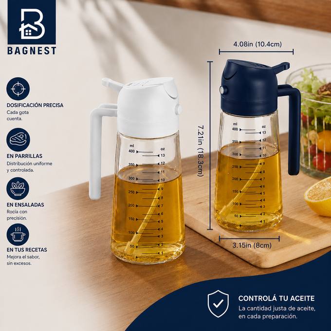 Aceitera vertedor y rociador 2 en 1